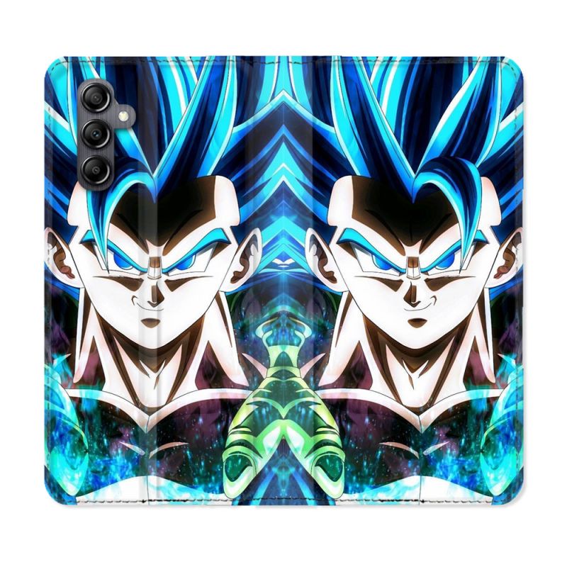 Housse cuir portefeuille pour Samsung Galaxy A54 5g Manga Dragon Ball Gogeta Visage