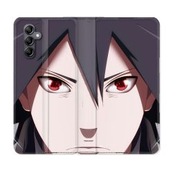 Housse cuir portefeuille pour Samsung Galaxy A54 5g Manga Naruto Sasuke visage