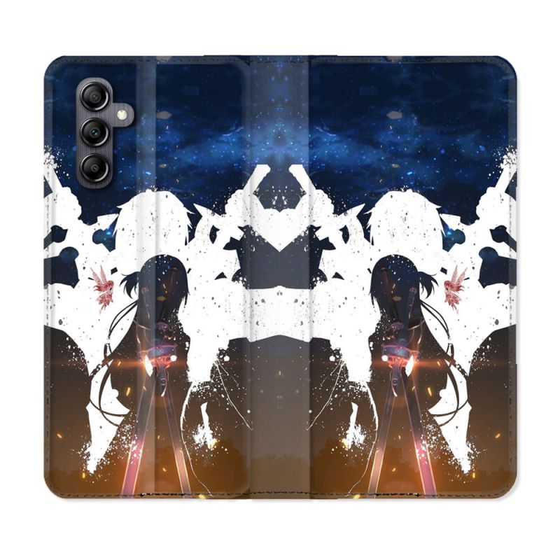 Housse cuir portefeuille pour Samsung Galaxy A54 5g Manga SAO sword Art Online Asuna