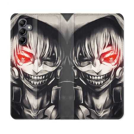 Housse cuir portefeuille pour Samsung Galaxy A54 5g Manga Tokyo Ghoul Kaneki Noir