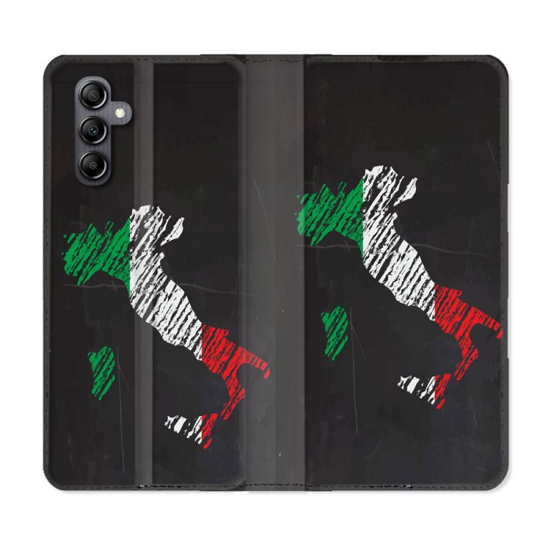 Housse cuir portefeuille pour Samsung Galaxy A54 5g Voyage Italie Botte