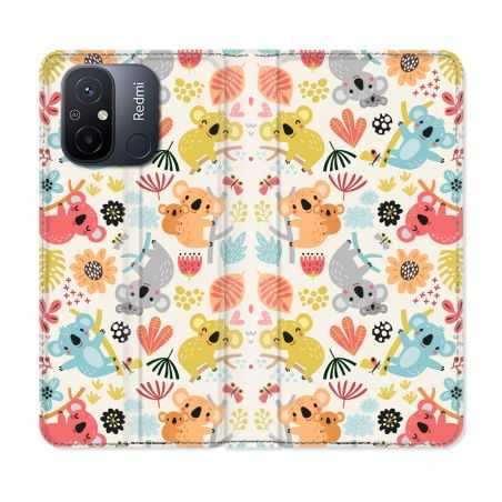 Housse cuir portefeuille pour Xiaomi 12C Animal Koala Pattern