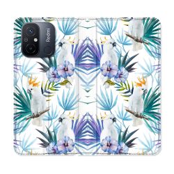 Housse cuir portefeuille pour Xiaomi 12C Animal Perroquet Peinture