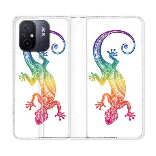 Housse cuir portefeuille pour Xiaomi 12C Animal Salamandre Color