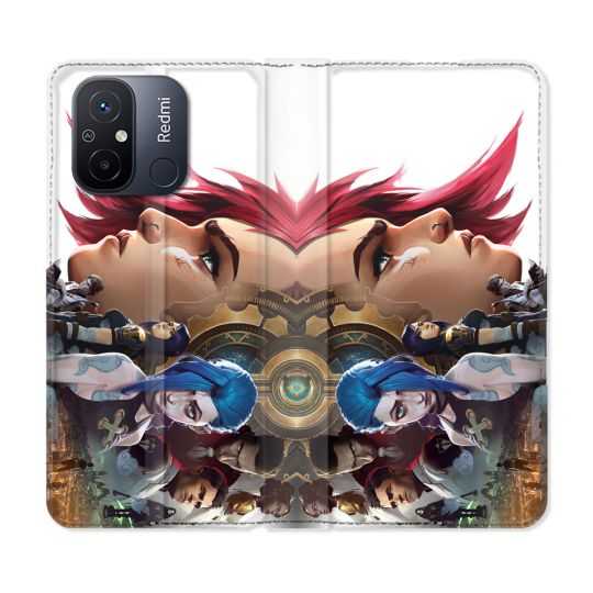 Housse cuir portefeuille pour Xiaomi 12C Arcane Jynx Sœur