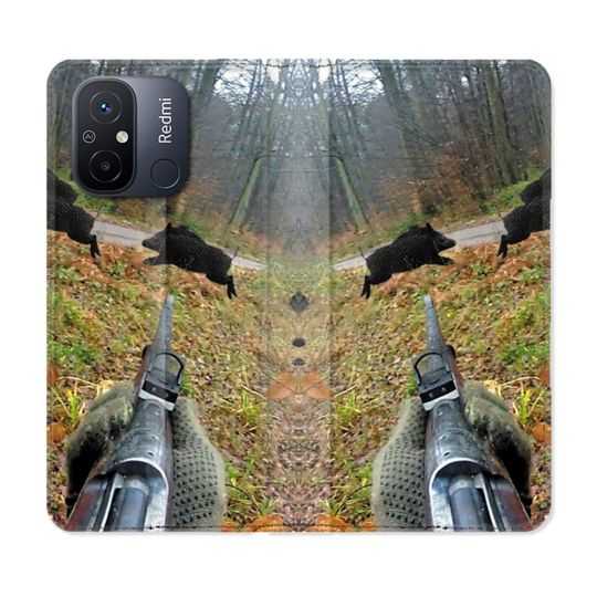 Housse cuir portefeuille pour Xiaomi 12C Chasse Vision Tir
