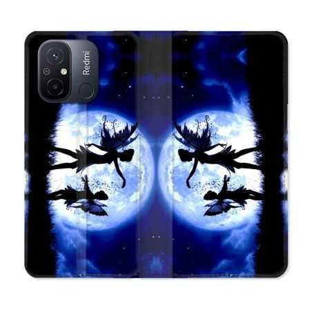Housse cuir portefeuille pour Xiaomi 12C Fantastique Fee Lune