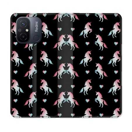 Housse cuir portefeuille pour Xiaomi 12C Fantastique Licorne Pattern