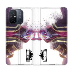 Housse cuir portefeuille pour Xiaomi 12C Fortnite Blanc