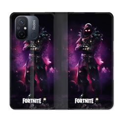 Housse cuir portefeuille pour Xiaomi 12C Fortnite Raven