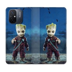 Housse cuir portefeuille pour Xiaomi 12C Groot Bleu