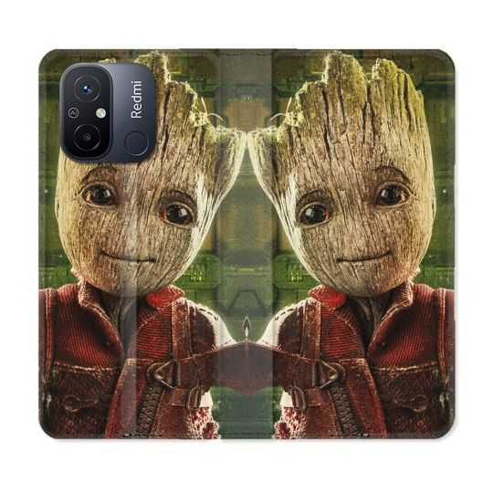 Housse cuir portefeuille pour Xiaomi 12C Groot Vert