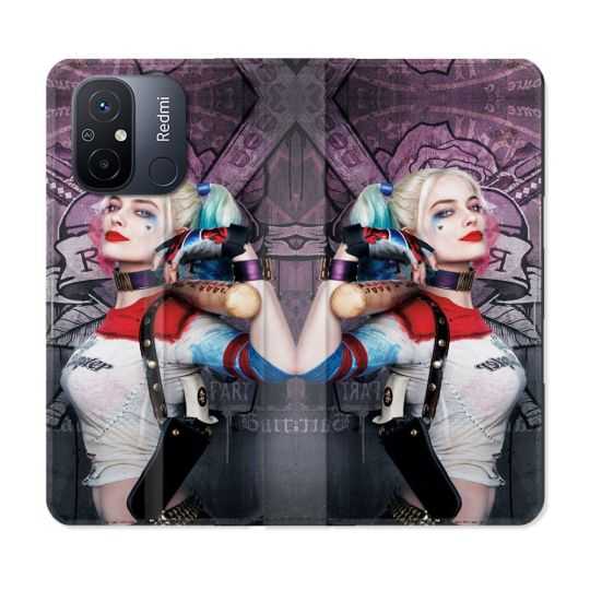 Housse cuir portefeuille pour Xiaomi 12C Harley Quinn Batte