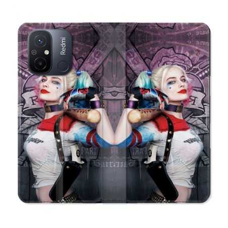 Housse cuir portefeuille pour Xiaomi 12C Harley Quinn Batte