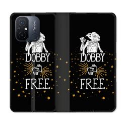 Housse cuir portefeuille pour Xiaomi 12C Harry Potter Dobby Free Noir