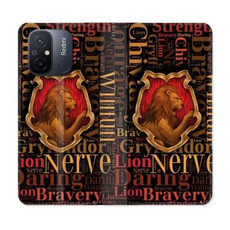 Housse cuir portefeuille pour Xiaomi 12C Harry Potter Griffondor