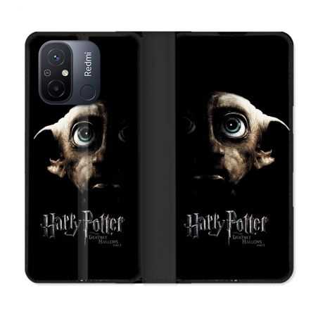 Housse cuir portefeuille pour Xiaomi 12C Harry Potter Hollows Dobby