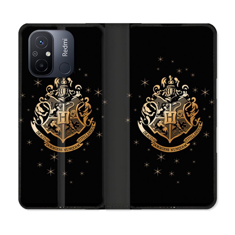 Housse cuir portefeuille pour Xiaomi 12C Harry Potter Poudlard