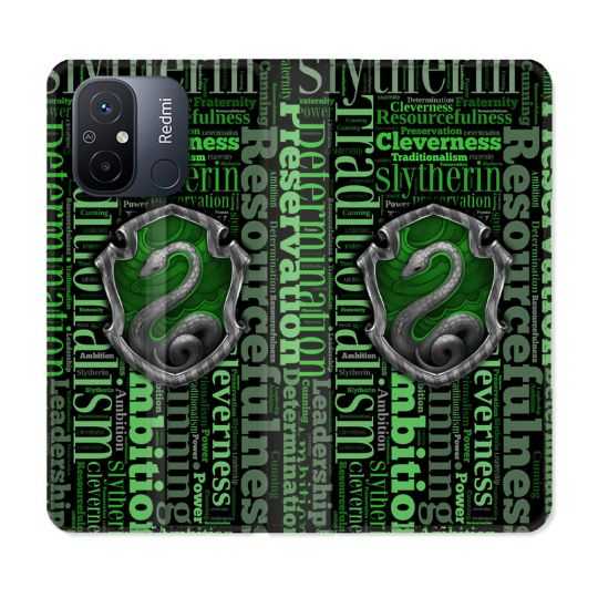 Housse cuir portefeuille pour Xiaomi 12C Harry Potter Serpentar