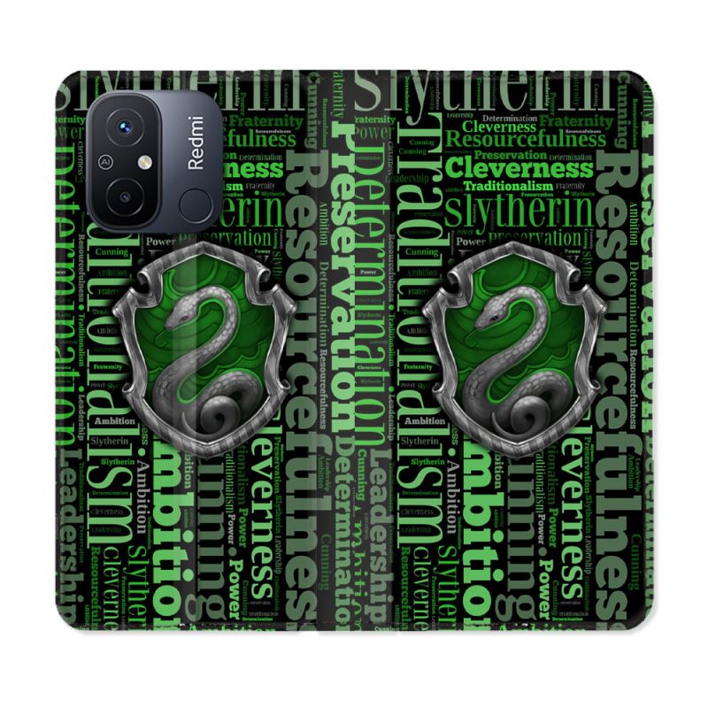 Housse cuir portefeuille pour Xiaomi 12C Harry Potter Serpentar