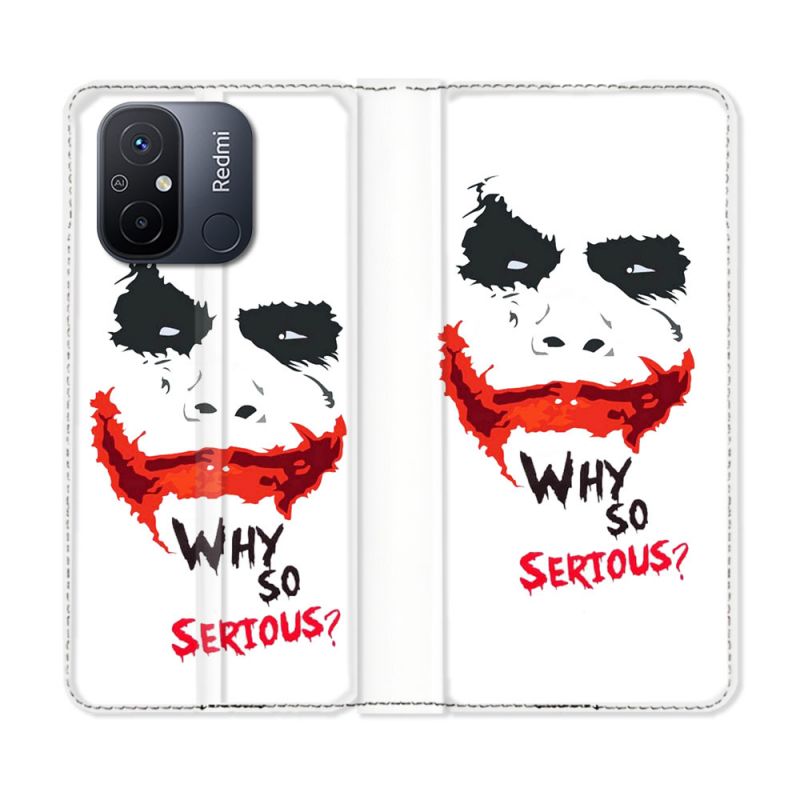 Housse cuir portefeuille pour Xiaomi 12C Joker Blanc