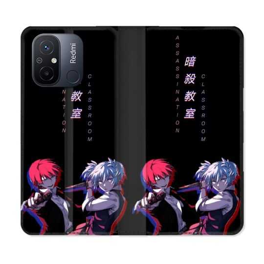 Housse cuir portefeuille pour Xiaomi 12C Manga Assassination Classroom Duo