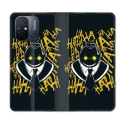 Housse cuir portefeuille pour Xiaomi 12C Manga Assassination Classroom Kuro Noir