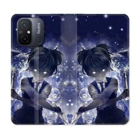 Housse cuir portefeuille pour Xiaomi 12C Manga Assassination Classroom Nagisa