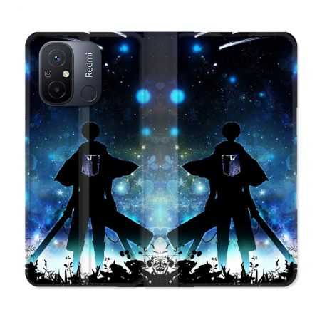 Housse cuir portefeuille pour Xiaomi 12C Manga Attaque Titans Levi