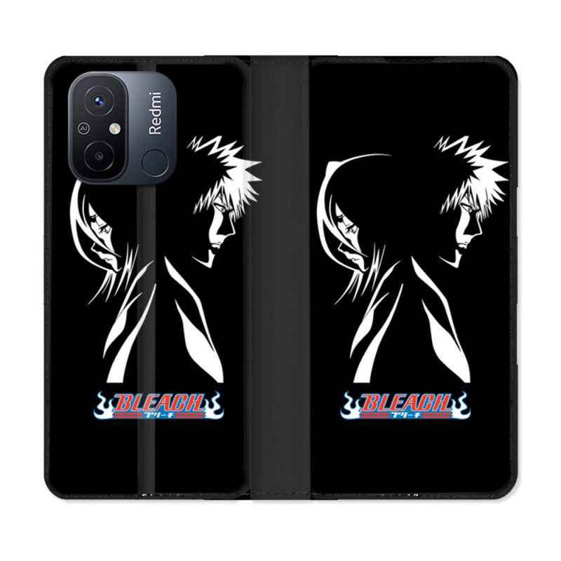 Housse cuir portefeuille pour Xiaomi 12C Manga Bleach Duo