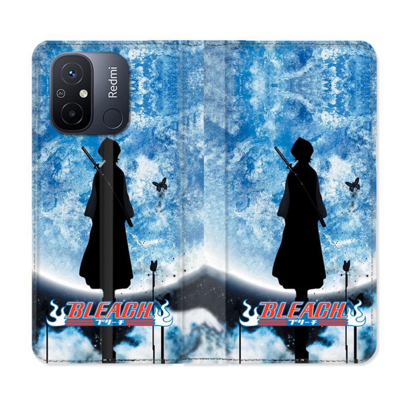 Housse cuir portefeuille pour Xiaomi 12C Manga Bleach Lune