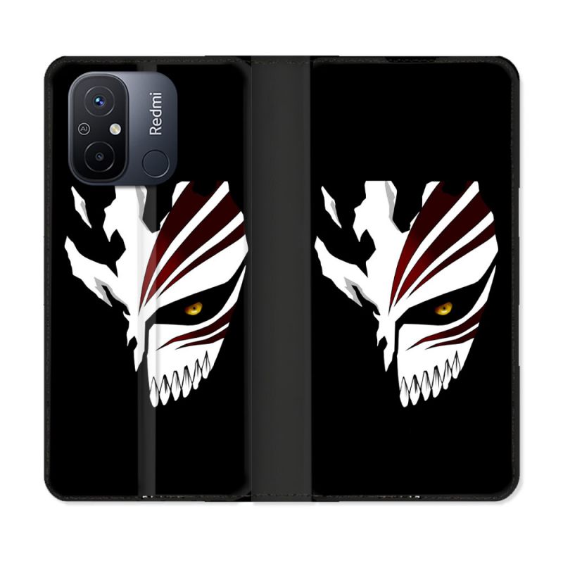 Housse cuir portefeuille pour Xiaomi 12C Manga Bleach Masque