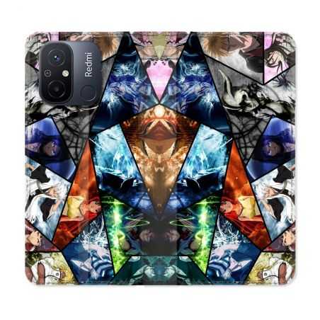 Housse cuir portefeuille pour Xiaomi 12C Manga Bleach Pele Mele