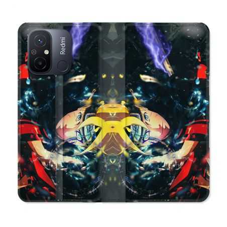 Housse cuir portefeuille pour Xiaomi 12C Manga Boruto Eclair