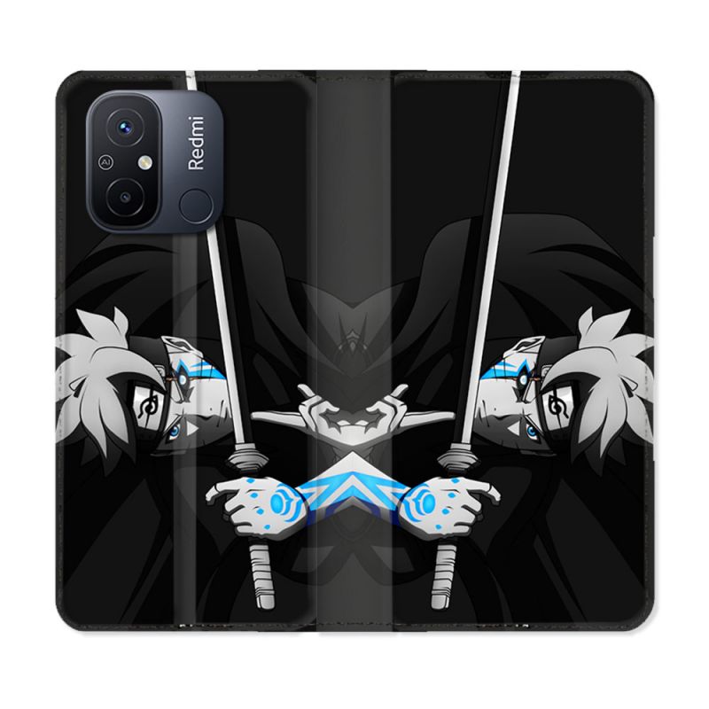 Housse cuir portefeuille pour Xiaomi 12C Manga Boruto Epée