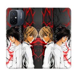 Housse cuir portefeuille pour Xiaomi 12C Manga Death Note Duo