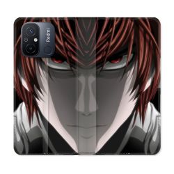 Housse cuir portefeuille pour Xiaomi 12C Manga Death Note Kira