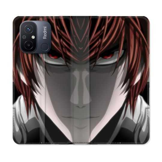 Housse cuir portefeuille pour Xiaomi 12C Manga Death Note Kira