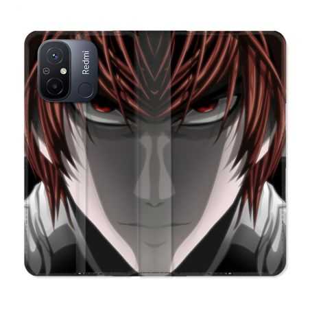 Housse cuir portefeuille pour Xiaomi 12C Manga Death Note Kira