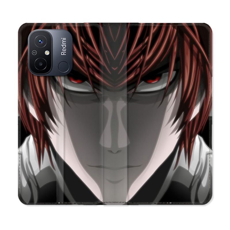 Housse cuir portefeuille pour Xiaomi 12C Manga Death Note Kira
