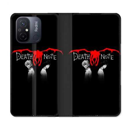 Housse cuir portefeuille pour Xiaomi 12C Manga Death Note Noir