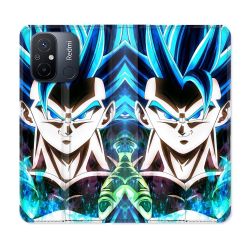 Housse cuir portefeuille pour Xiaomi 12C Manga Dragon Ball Gogeta Visage