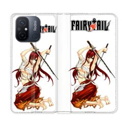 Housse cuir portefeuille pour Xiaomi 12C Manga Fairy Tail Erza