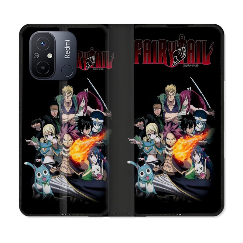 Housse cuir portefeuille pour Xiaomi 12C Manga Fairy Tail Logo Team