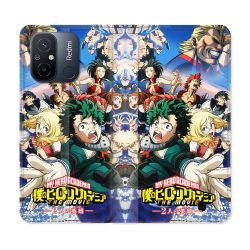 Housse cuir portefeuille pour Xiaomi 12C Manga My Hero Academia Affiche