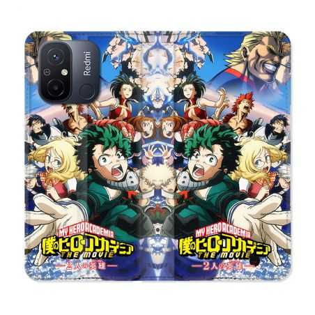 Housse cuir portefeuille pour Xiaomi 12C Manga My Hero Academia Affiche