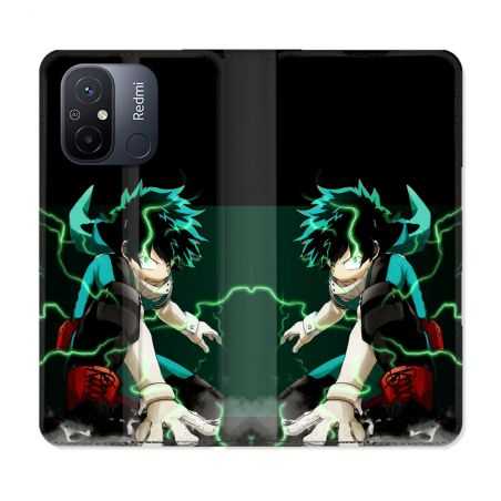 Housse cuir portefeuille pour Xiaomi 12C Manga My Hero Academia Deku