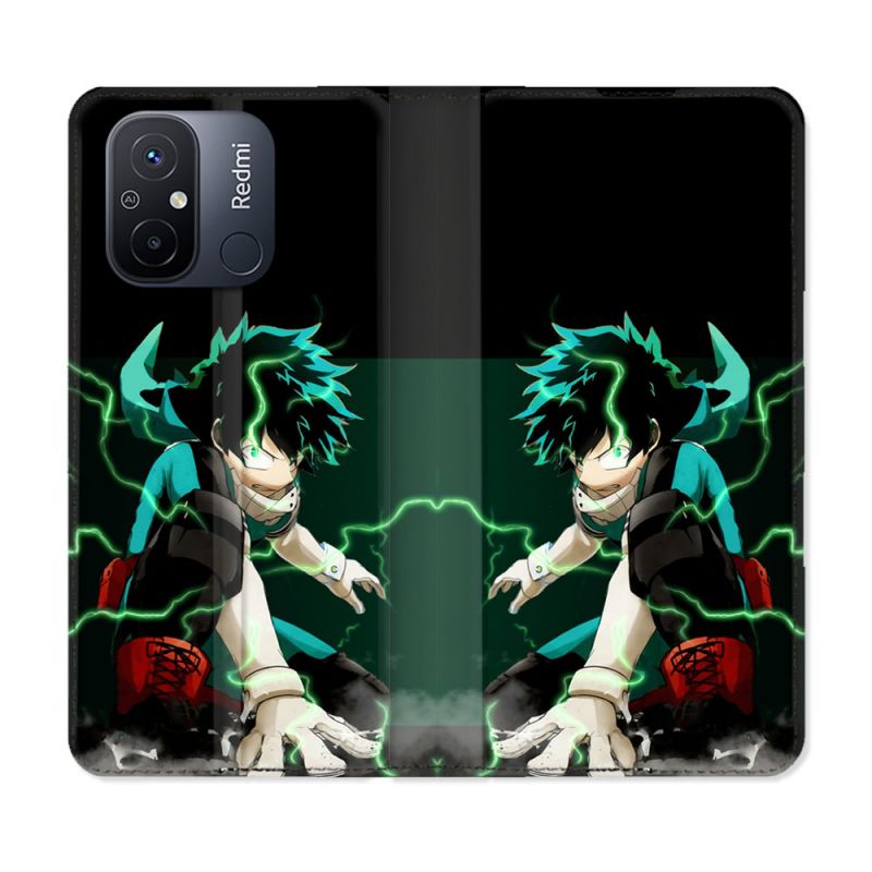 Housse cuir portefeuille pour Xiaomi 12C Manga My Hero Academia Deku