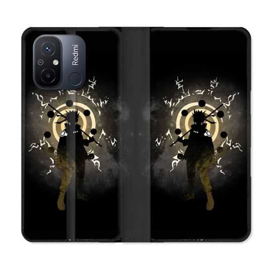 Housse cuir portefeuille pour Xiaomi 12C Manga Naruto Sage