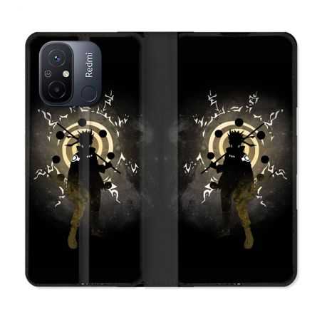 Housse cuir portefeuille pour Xiaomi 12C Manga Naruto Sage